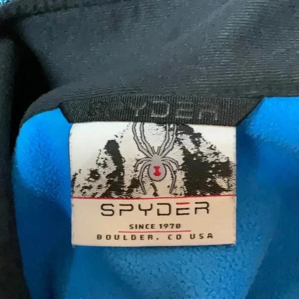 Spyder Half Zip Blue and Green Jacket Size XL - Picture 6 of 6